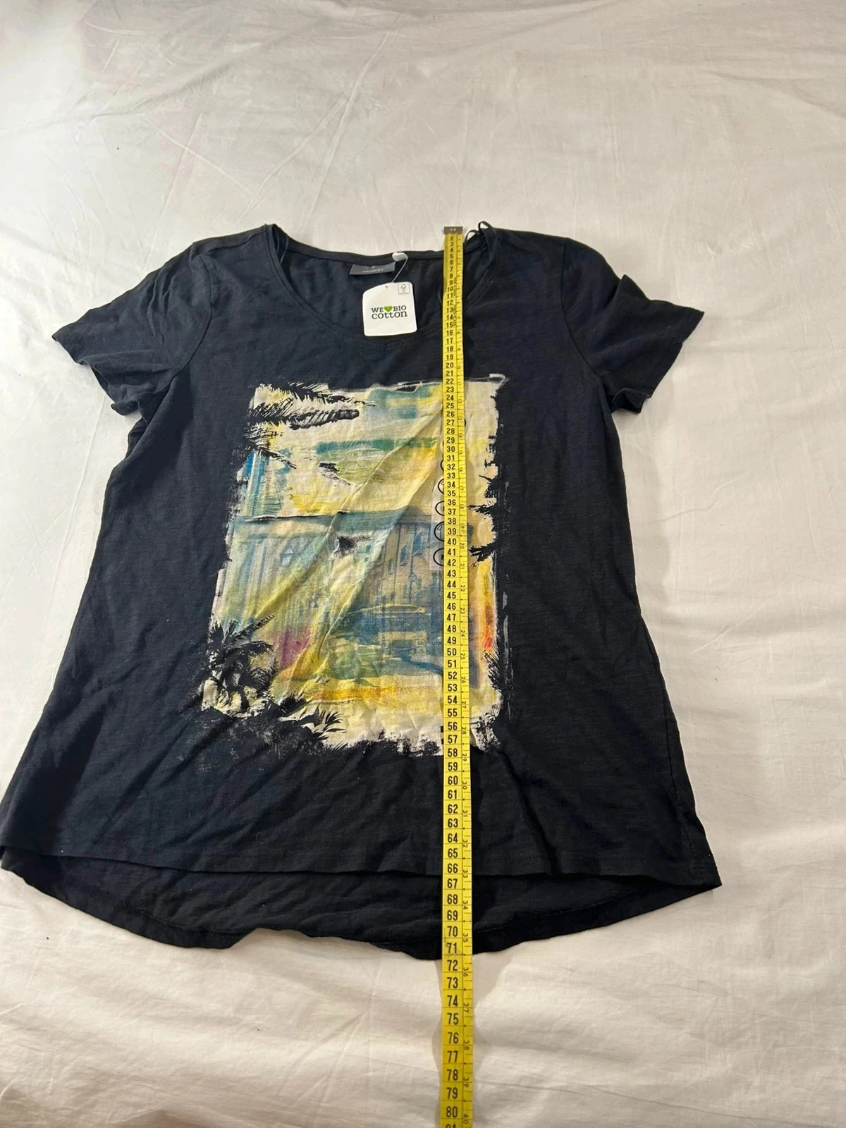Zwart T-shirt met vintage patronen Yessica C&A – photo 8